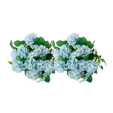 메이에르 실내 인테리어 수국 2묶음 조화 꽃다발, 블루