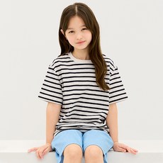 unifriend 兒童半寬鬆ST五分棉質T恤