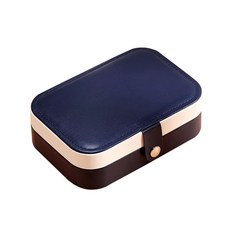 雙層飾品收納盒 海軍藍, 1個