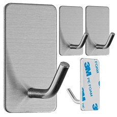 comet 多用途 不鏽鋼304 黏貼式掛鉤, 4個, 銀