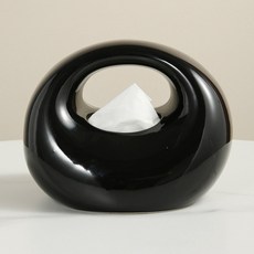 Mondspot Objet 半月形餐桌衛生紙盒 21 x 19 cm RB20633, 黑色, 1個