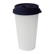 Inp 啞光環保杯 口徑90mm 500ml 25入 + 塞蓋一體式啞光黑杯蓋 25入 組, 1套