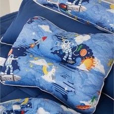 엘림코리아 아동용 빨아쓰는 일체형 낮은 경추베개, 로켓맨