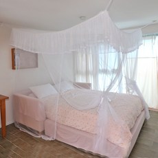 Ivy Deco窗簾珍珠式方形蚊帳, 珍珠白）