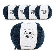 Philiph纖維 Wool Plus 毛線, 20 普魯士藍, 5個
