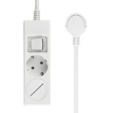 원스탑 제로갭 슬림 납작 멀티탭 과부하차단 절전스위치 고용량 2구 16A + 안전커버 세트, 클린화이트, 1세트, 1.5m