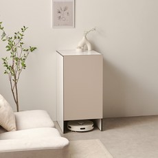 마마룸 헤스티아 로봇청소기 도어형 수납장, 베이지