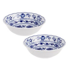 捷克波西米亞 藍洋蔥系列 深配菜碗 14cm 2入組, 2個, 混色