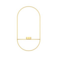 橢圓形金屬掛式支架燭台, 金子