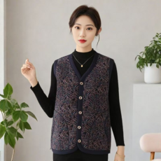 女神多用途復古感性奶奶風毛絨背心 YSFG77