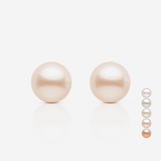 恩克萊 女性真實水晶珍珠耳環 8mm