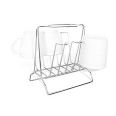 CleanArt Plus 不銹鋼方杯衣架裝飾 6 件, 2個, 銀色