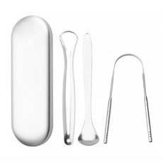 I Love Home 不鏽鋼刮舌器套組 銀色, 1套