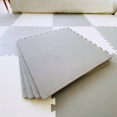 Sonhalmae 大型嬰幼兒素色拼圖地墊, 4個, 灰色