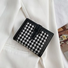 하운드 투스 고급 캐주얼 반지갑