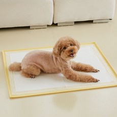 狗狗防滑矽膠排便墊 黃色, 1個, 1入