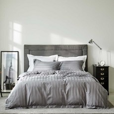 SLEEP&SLEEP 60 片純色酒店床上用品被套, 灰色