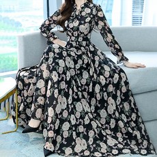 포플러앤씨 퍼피풀 플라워 롱 원피스 빅사이즈 포함