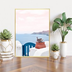 Mabel In Home 室內裝飾鋁製畫框海報組 藍門, 金色