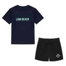 兒童款青少年抗菌短袖防磨衣短褲套裝 LE21-32