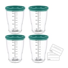 Bebelock 副食品刻度密封罐, 280ml, 4個, 薄荷綠