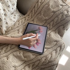 棒針毯子 針織四季 鉤針 DIY 材料包, 香草米色, 1個