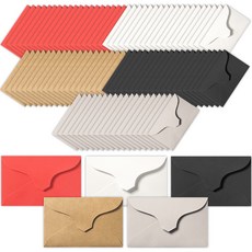 2Youngdesign 簡約迷你名片信封 5款 x 20入, 混色, 1套