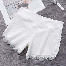 孕婦之字形蕾絲開衩羅紋內襯褲