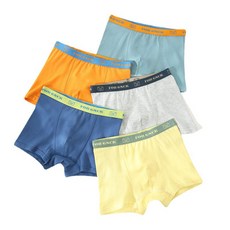 IBboom 男童彩色素面棉質平口褲5件組 C91