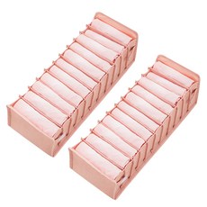 Market A 布質抽屜式分隔收納盒 粉紅色 中型, 2個