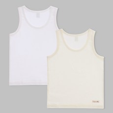 Organic Boom 男童素色網眼背心 2入