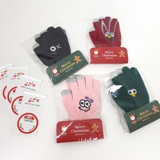 woojooi 兒童冬季觸控手套4款 + 留言貼紙8入組