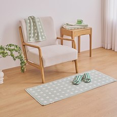 allevo The Edge of Towel 第三季 方格圖案廚房地墊, 溫馨綠, 1個