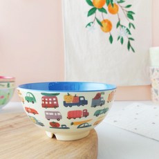 rice 插畫餐碗, Happy Car款, 1入