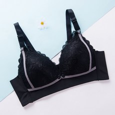 Alleophom 無鋼圈線條設計蕾絲哺乳內衣