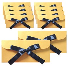 2Youngdesign 緞帶珠光紅包袋, 10個, 金色