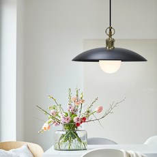 WONHA 餐桌燈 裝潢吊燈照明 Paro 1燈, 黑色 + 金色