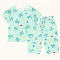 mollimelli friends 兒童Minky小熊寬鬆版家居服上下套裝