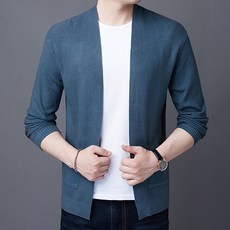 時尚潮流 男款適合內搭的開襟換季針織外套