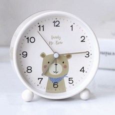 심플리앤 滴答滴答鬧鐘 桌上型時鐘, 白色小熊