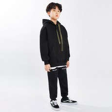 고스트리퍼블릭 아동용 라벨 포인트 오버핏 후드 트레이닝 상하의 세트 JTS 44722