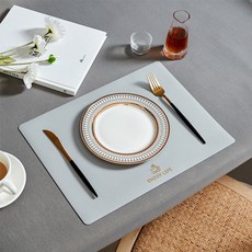 甜點生活餐墊 2入, 灰色, 43 x 30 cm