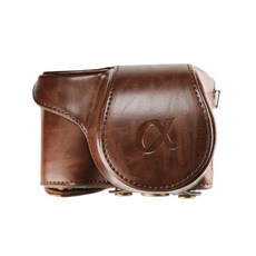 索尼A5000/A5100適用保護皮套 棕色, 單品, 1個