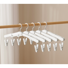 Bellapick 便利旅行防滑夾式折疊衣架 5入 + 夾子 10入組, 1套, 單一顏色