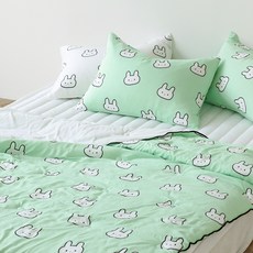 Nubile Bunnys天絲莫代爾涼感雙面夏季被, 薄荷綠