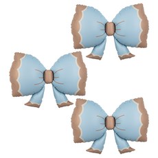 조이파티 은박풍선 큐티리본, 블루, 3개