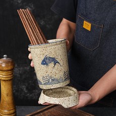 Mondspot 陶瓷瀝水陶瓷筷子餐具筒支架組 YY57423, 1套, A