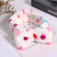 Noob Noop Candy Crush Dot 洗臉髮帶, 白色, 1個