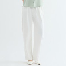 엘쏘 투핀턱 스트레이트 컬러 롱 슬랙스 와이드 팬츠