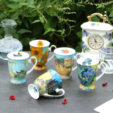 Royal Essex Stecoll Bone China 全新梵高收藏馬克杯禮品套裝 5 件, 1套, 混合顏色